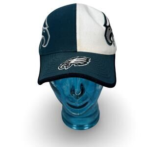 Vintage Reebok Philadelphia Eagles Hat Green White Double Horn Logo Cap NFL